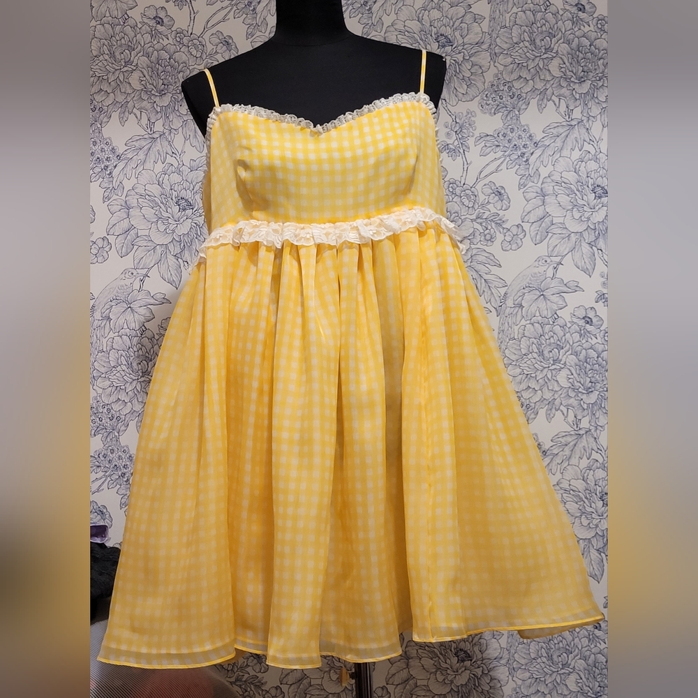 NWT Buttercup Gingham Rosebud Dress